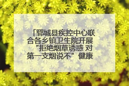 郓城县疾控中心联合各乡镇卫生院开展“拒绝烟草诱惑 对第一支烟说不”健康教育宣传活动