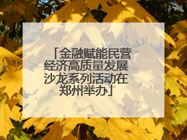 金融赋能民营经济高质量发展沙龙系列活动在郑州举办