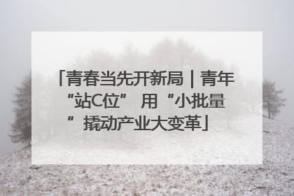青春当先开新局｜青年“站C位” 用“小批量”撬动产业大变革