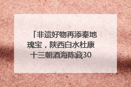 非遗好物再添秦地瑰宝，陕西白水杜康十三朝酒海陈藏30年别具一格