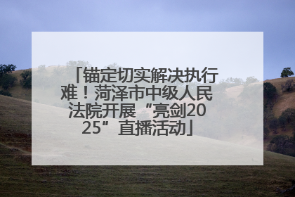 锚定切实解决执行难！菏泽市中级人民法院开展“亮剑2025”直播活动