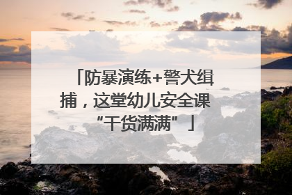 防暴演练+警犬缉捕，这堂幼儿安全课“干货满满”