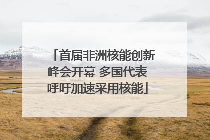 首届非洲核能创新峰会开幕 多国代表呼吁加速采用核能