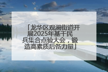 龙华区观澜街道开展2025年基干民兵集合点验大会，锻造高素质后备力量