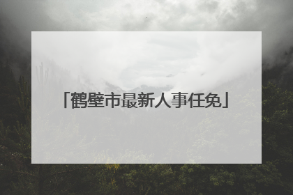 鹤壁市最新人事任免