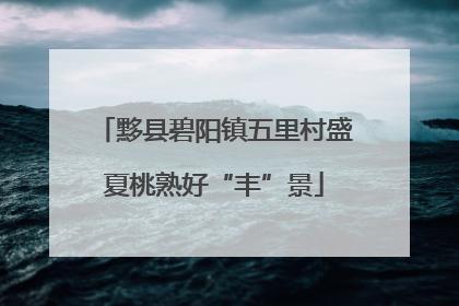 黟县碧阳镇五里村盛夏桃熟好“丰”景