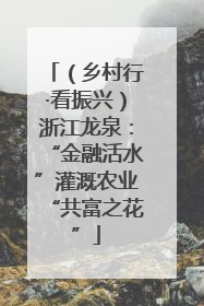 （乡村行·看振兴）浙江龙泉：“金融活水”灌溉农业“共富之花”