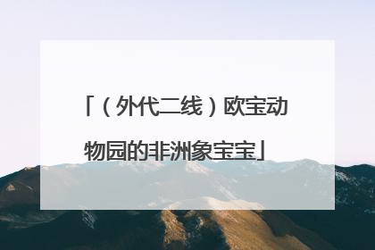 （外代二线）欧宝动物园的非洲象宝宝