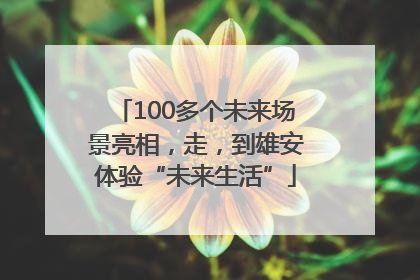 100多个未来场景亮相，走，到雄安体验“未来生活”