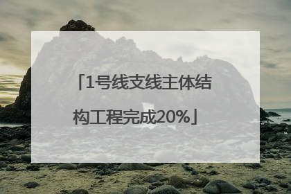 1号线支线主体结构工程完成20%