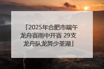 2025年合肥市端午龙舟赛雨中开赛 29支龙舟队龙舞少荃湖