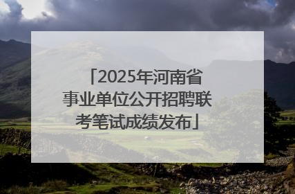 2025年河南省事业单位公开招聘联考笔试成绩发布