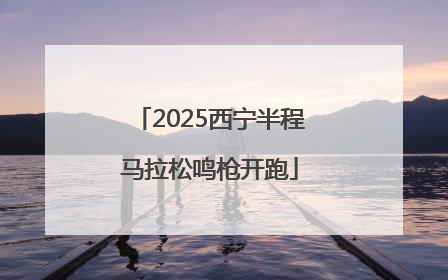 2025西宁半程马拉松鸣枪开跑
