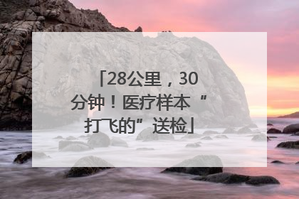 28公里，30分钟！医疗样本“打飞的”送检