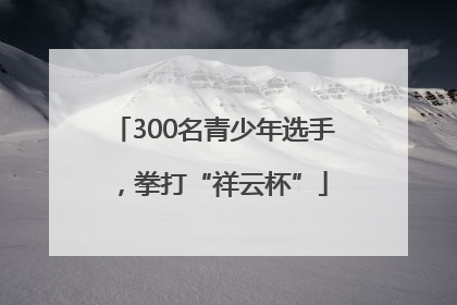 300名青少年选手，拳打“祥云杯”