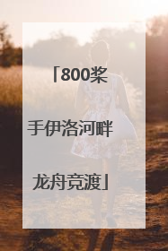 800桨手伊洛河畔龙舟竞渡
