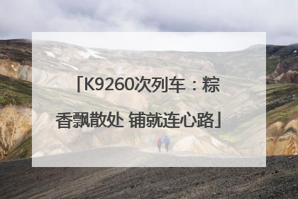 K9260次列车：粽香飘散处 铺就连心路